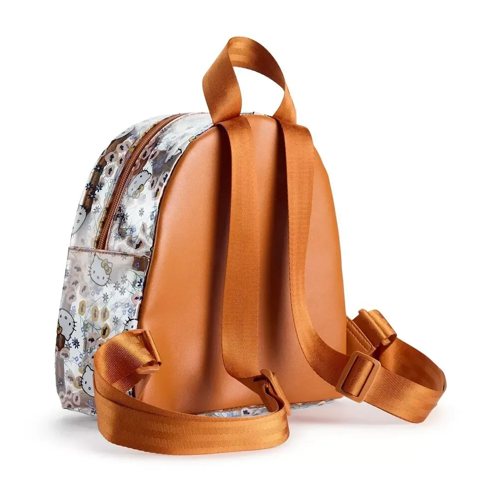 Cute Hello Kitty Floral Print Clear Mini Backpack